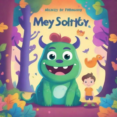 An ebook cover featuring a small boy with a friendly monster sitting on his shoulder