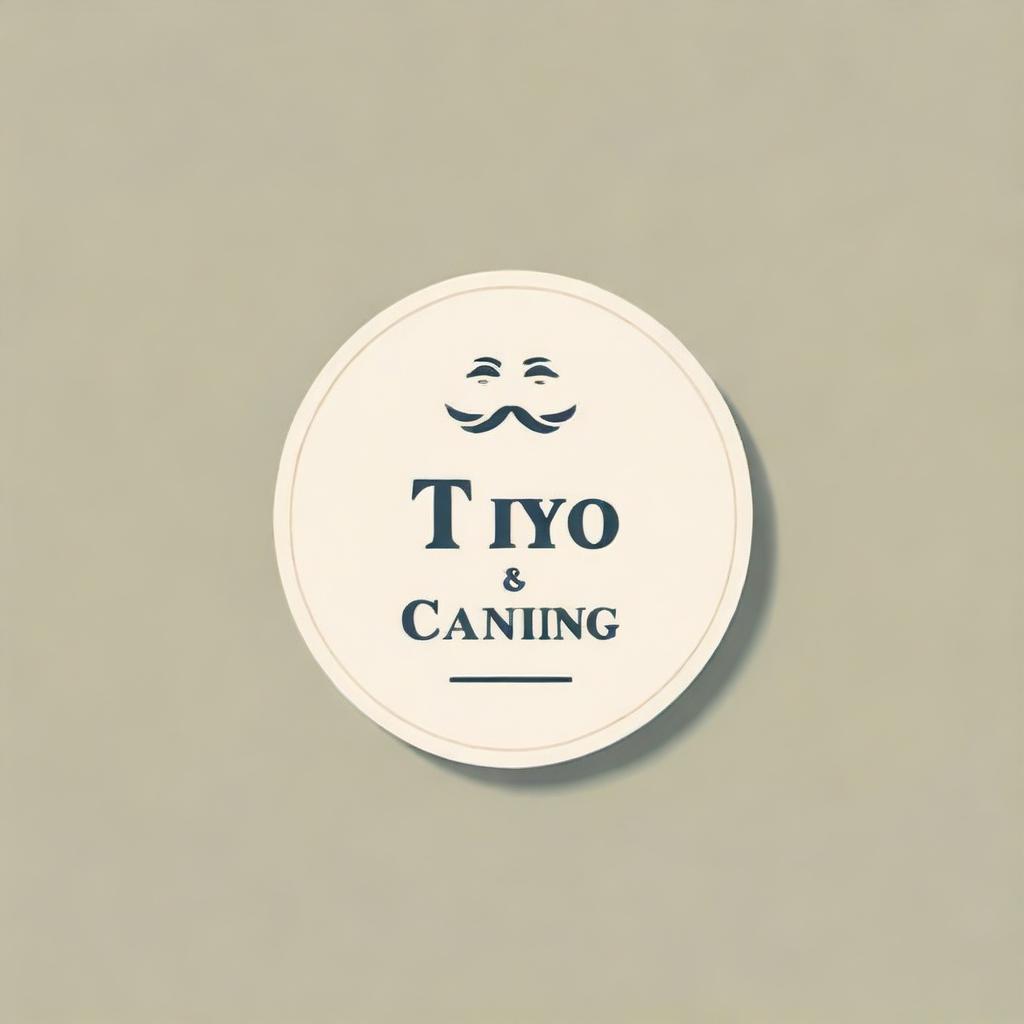 A beautifully designed logo incorporating the text 'Tikyo&Caning', giving it a vintage and sentimental touch, celebrating the bond of grandparents.