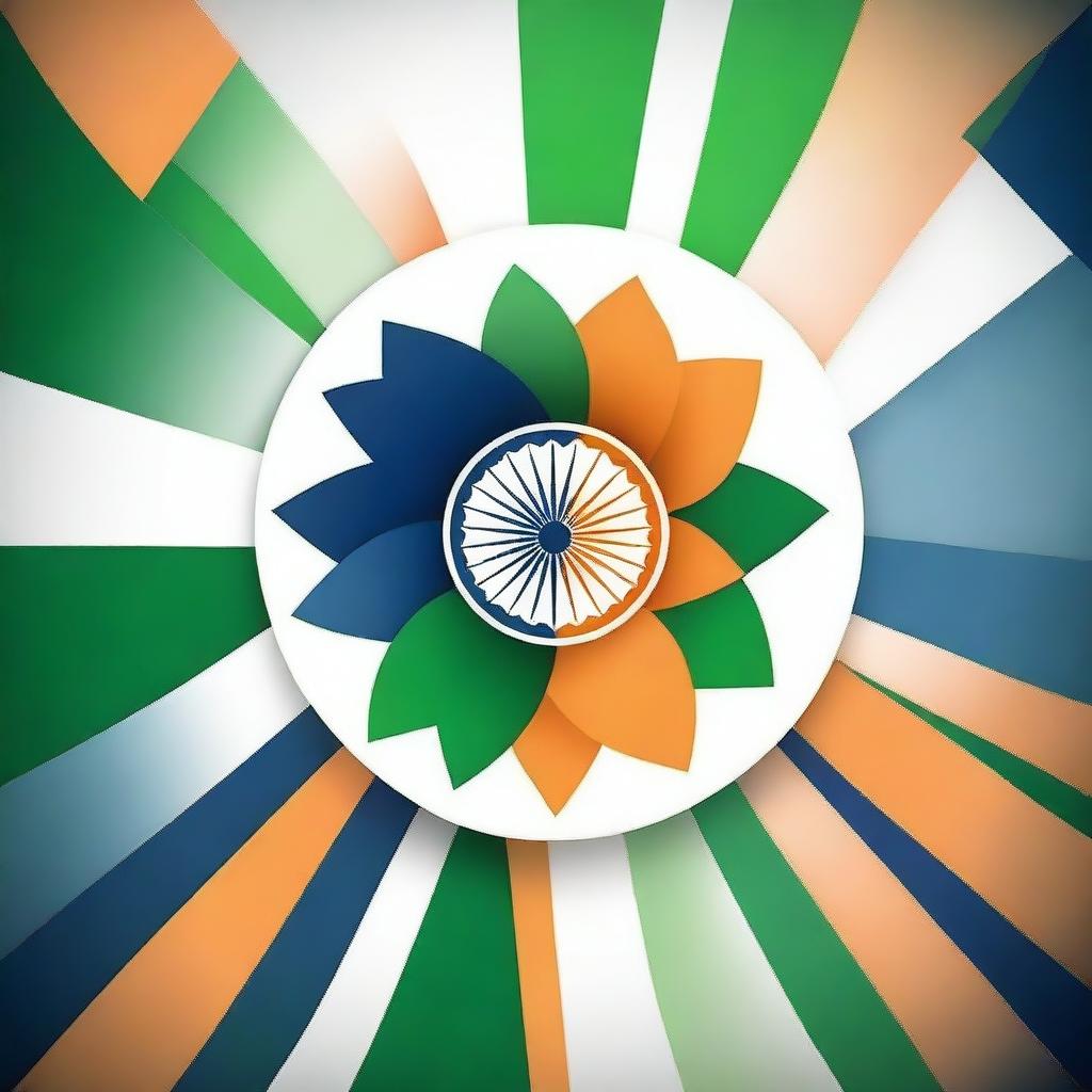 Create an image featuring the colors of the Indian flag