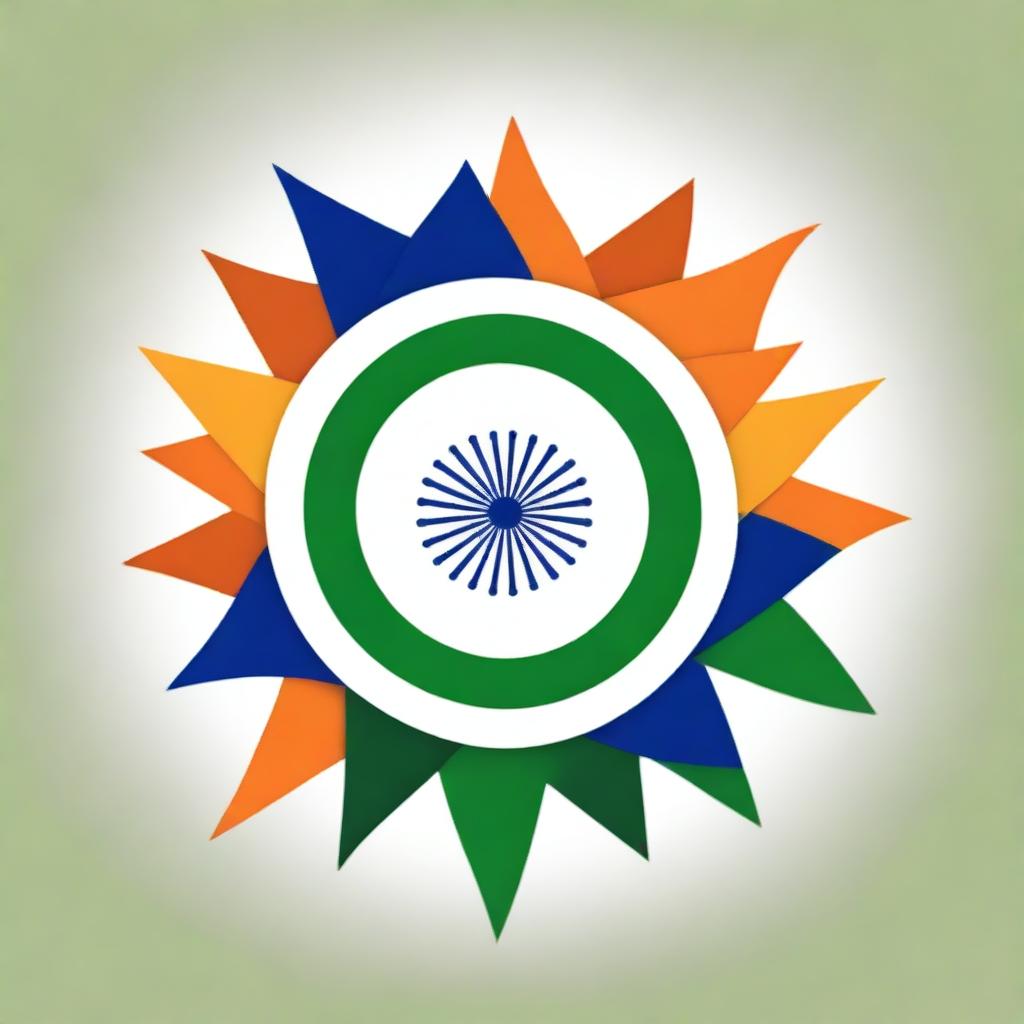 Create an image featuring the colors of the Indian flag