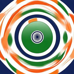 Create an image featuring the colors of the Indian flag