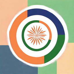 Create an image featuring the colors of the Indian flag