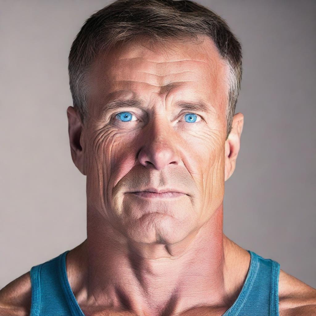 A 50-year-old man with a muscular build