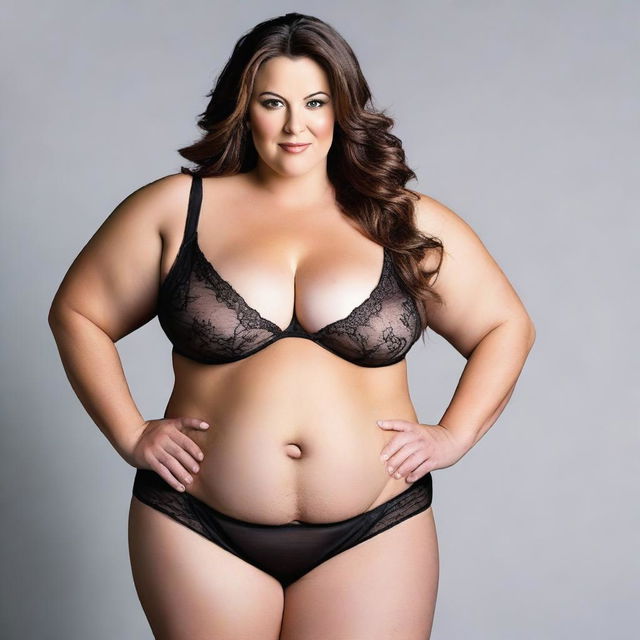 A 30-year-old woman with a BBW figure