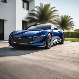 A luxury sports car with an innovative and elegant design