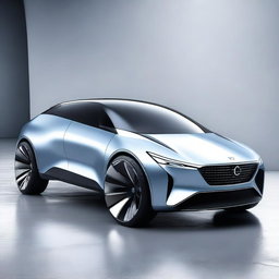 A futuristic SUV concept car with sleek, aerodynamic design, advanced LED lighting, and a luxurious interior