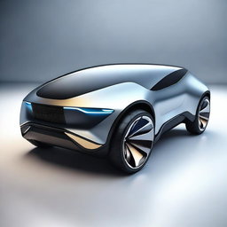 A futuristic SUV concept car with sleek, aerodynamic design, advanced LED lighting, and a luxurious interior