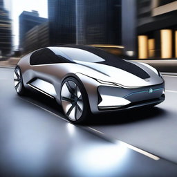 A futuristic SUV concept car with sleek, aerodynamic design, advanced LED lighting, and a luxurious interior