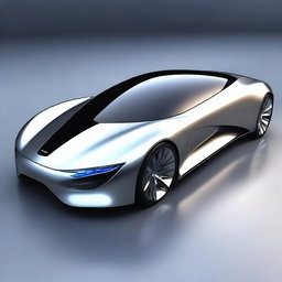 A futuristic sedan concept car with a sleek, aerodynamic design, advanced LED lighting, and a luxurious interior