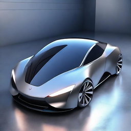 A futuristic sedan concept car with a sleek, aerodynamic design, advanced LED lighting, and a luxurious interior