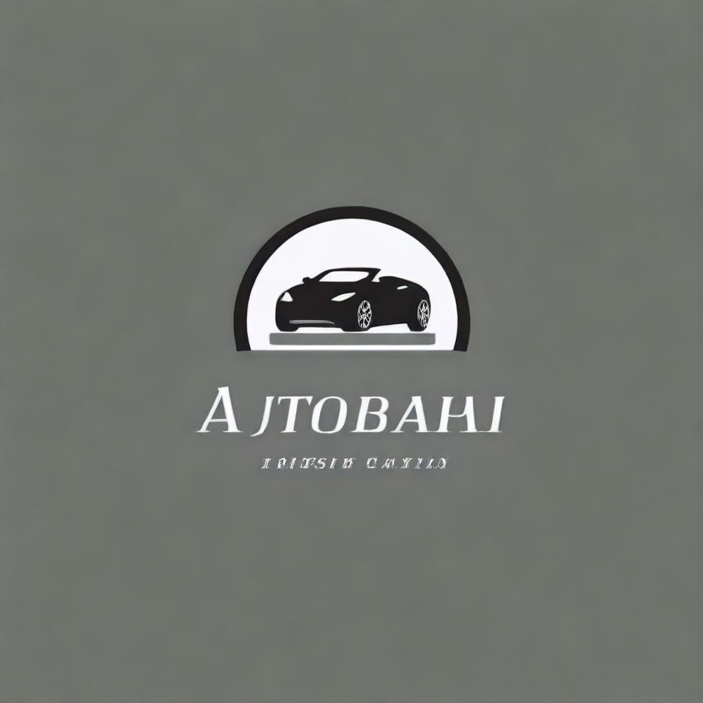 Create a logo for a company called AutoBahn featuring a modern car design