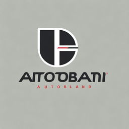 Create a logo for a company called AutoBahn featuring a modern car design
