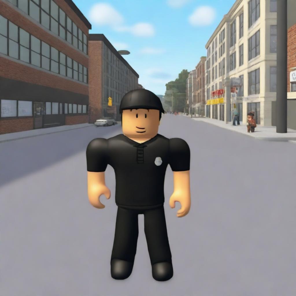 An undercover cop patrolling the streets in Roblox Emergency Response Liberty County