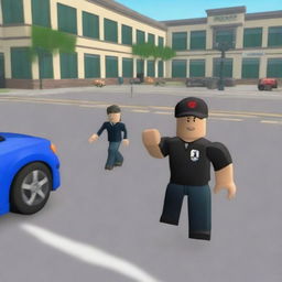 An undercover cop patrolling the streets in Roblox Emergency Response Liberty County