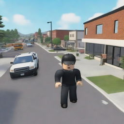 An undercover cop patrolling the streets in Roblox Emergency Response Liberty County