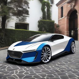 Crie uma imagem de um carro com um design inovador, esportivo, elegante e de luxo