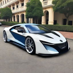 Crie uma imagem de um carro com um design inovador, esportivo, elegante e de luxo