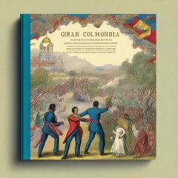 A book cover depicting the creation of Gran Colombia