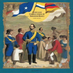 A book cover depicting the creation of Gran Colombia