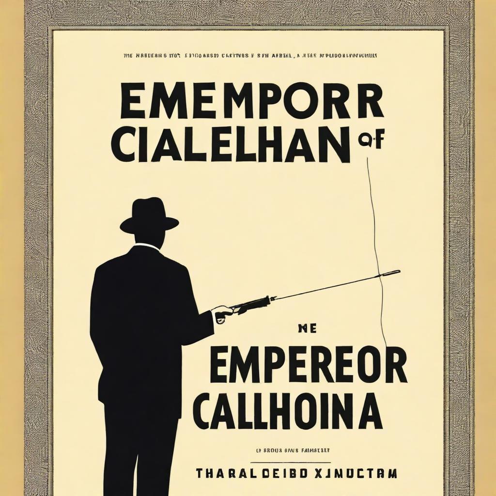 A striking book cover titled 'THE EMPEROR OF CALIFORNIA