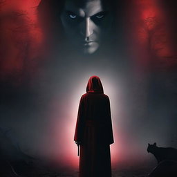 Create a dark-themed fantasy movie poster set in a mystical world
