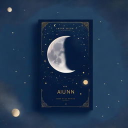 A book cover for a poetry collection titled 'De la Luna a Saturno' featuring the moon, Saturn, and stars