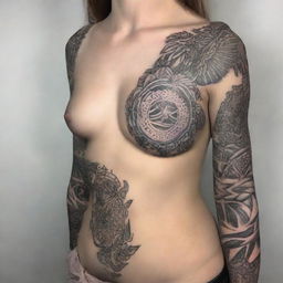 A detailed and artistic tattoo design