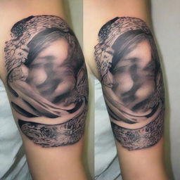 A detailed and artistic tattoo design