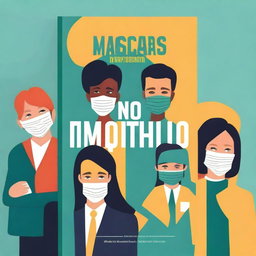 A captivating book cover for 'Máscaras no Trabalho'