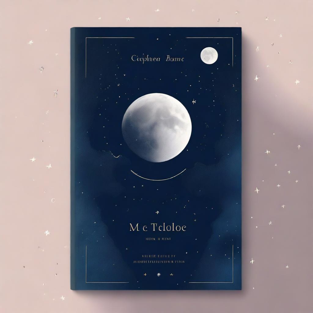 A book cover for a poetry collection featuring the moon, Saturn, and stars