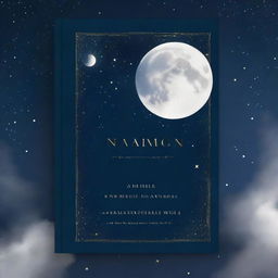 A book cover for a poetry collection featuring the moon, Saturn, and stars