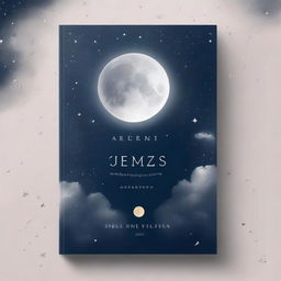 A book cover for a poetry collection featuring the moon, Saturn, and stars