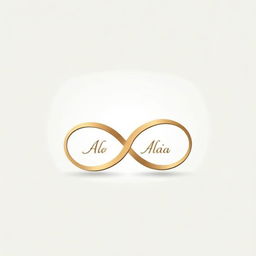 An elegantly designed infinity symbol coupled with the name 'alavila' as an integral part.