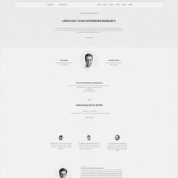 An elegant portfolio website design in a white theme for a web and Android developer. The design should include sections for project showcases, skills, about me, and contact information.