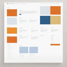 Modify the previously designed portfolio website, incorporating a color scheme of white, gold, and a blend of orange and blue. The interface should still maintain its elegance and essential sections.