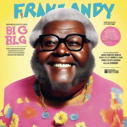 Create a movie poster featuring a big black man dressed up as a granny