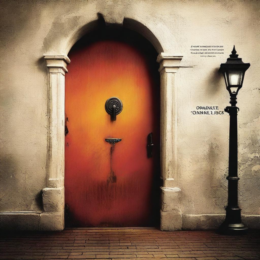 Create a movie poster for the movie 'Oranate Lock' which is about a mystery door that has been locked for 150 years