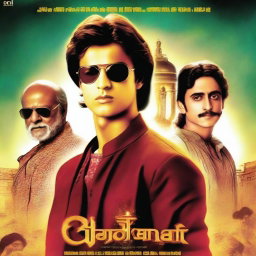 Replace Rajinikanth with Timothée Chalamet in the poster of the 2005 movie 'Chandramukhi'