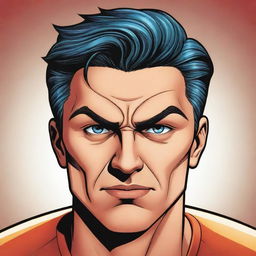 Illustration of the user's face stylized in a heroic, comic book art style with powerful, confident expressions.