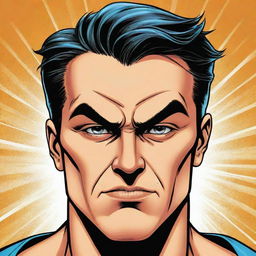 Illustration of the user's face stylized in a heroic, comic book art style with powerful, confident expressions.