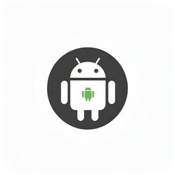 A conceptual image of an Android logo and a symbolic web icon, unified seamlessly against a stark white background.