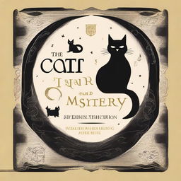 Design a book cover for the non-fiction book titled 'Cats and Mystery: Between Legends and Superstitions'