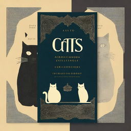 Design a book cover for the non-fiction book titled 'Cats and Mystery: Between Legends and Superstitions'
