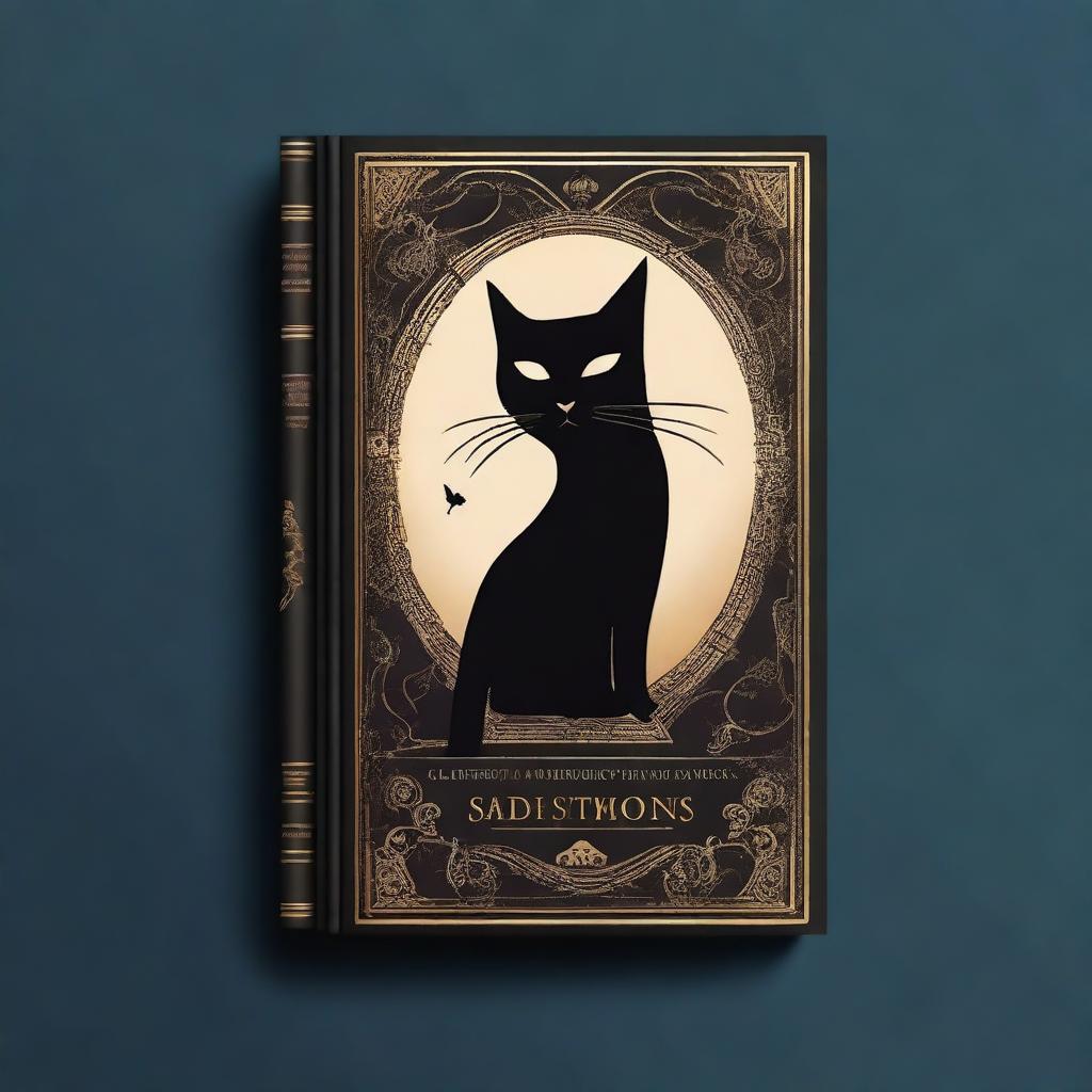 Design a book cover for the non-fiction book titled 'Cats and Mystery: Between Legends and Superstitions'