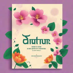 Create a book cover for a Marathi essay book titled 'Shabda Sumane,' which means 'words like flowers