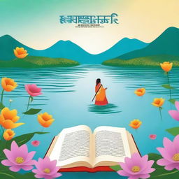 Design a 7 x 8 inch book cover background for a Marathi essay book