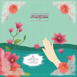 Design a 7 x 8 inch book cover background for a Marathi essay book