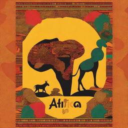 Design a book cover that represents the essence of Africa, showcasing its diverse landscapes, wildlife, and rich cultural heritage