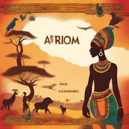 Create a book cover for an Africa-themed fiction novel