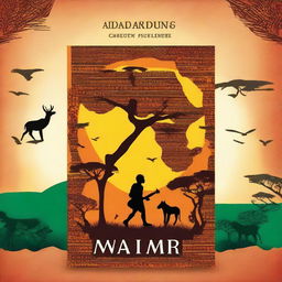 Create a book cover for an Africa-themed fiction novel